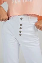 Julisse Boot Cut Pant For Women - White - New Arrival - MEME