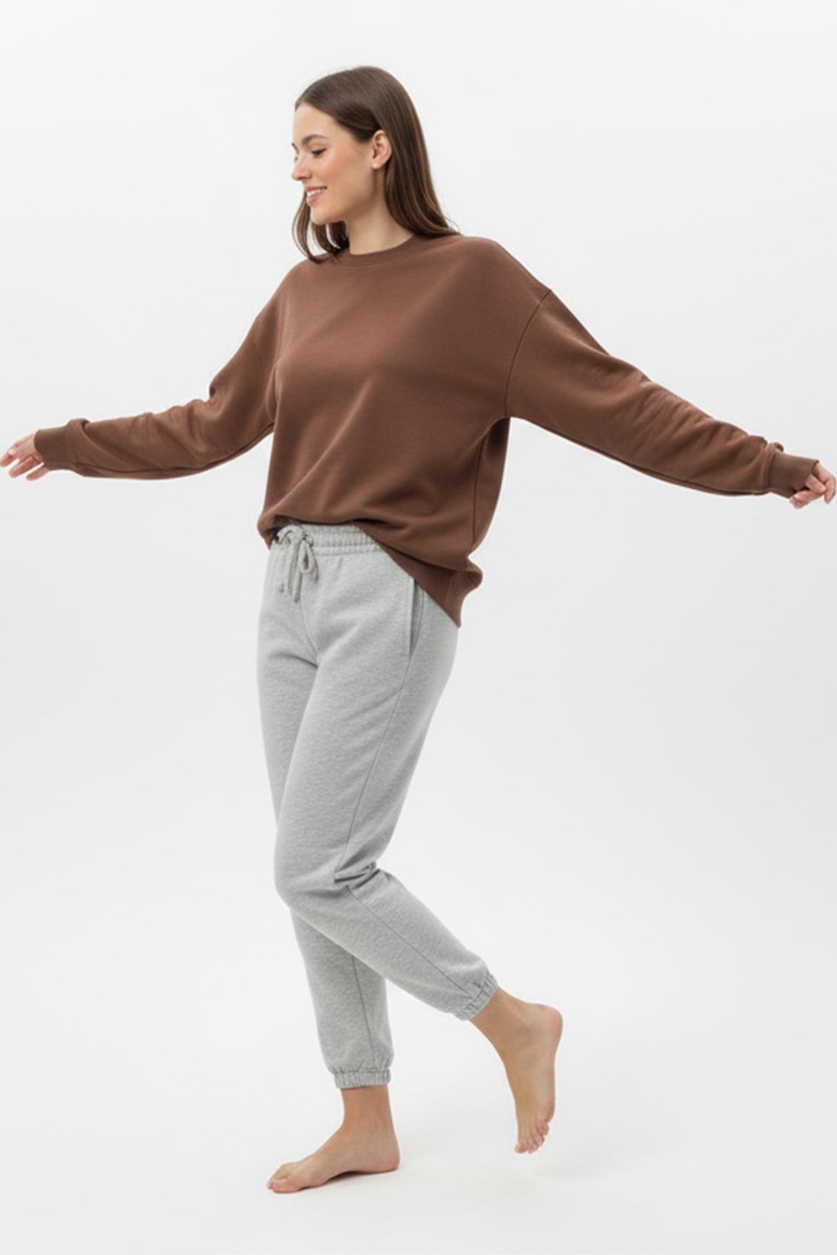 Crew Neck Sweatshirt For Women – Pine Cone
