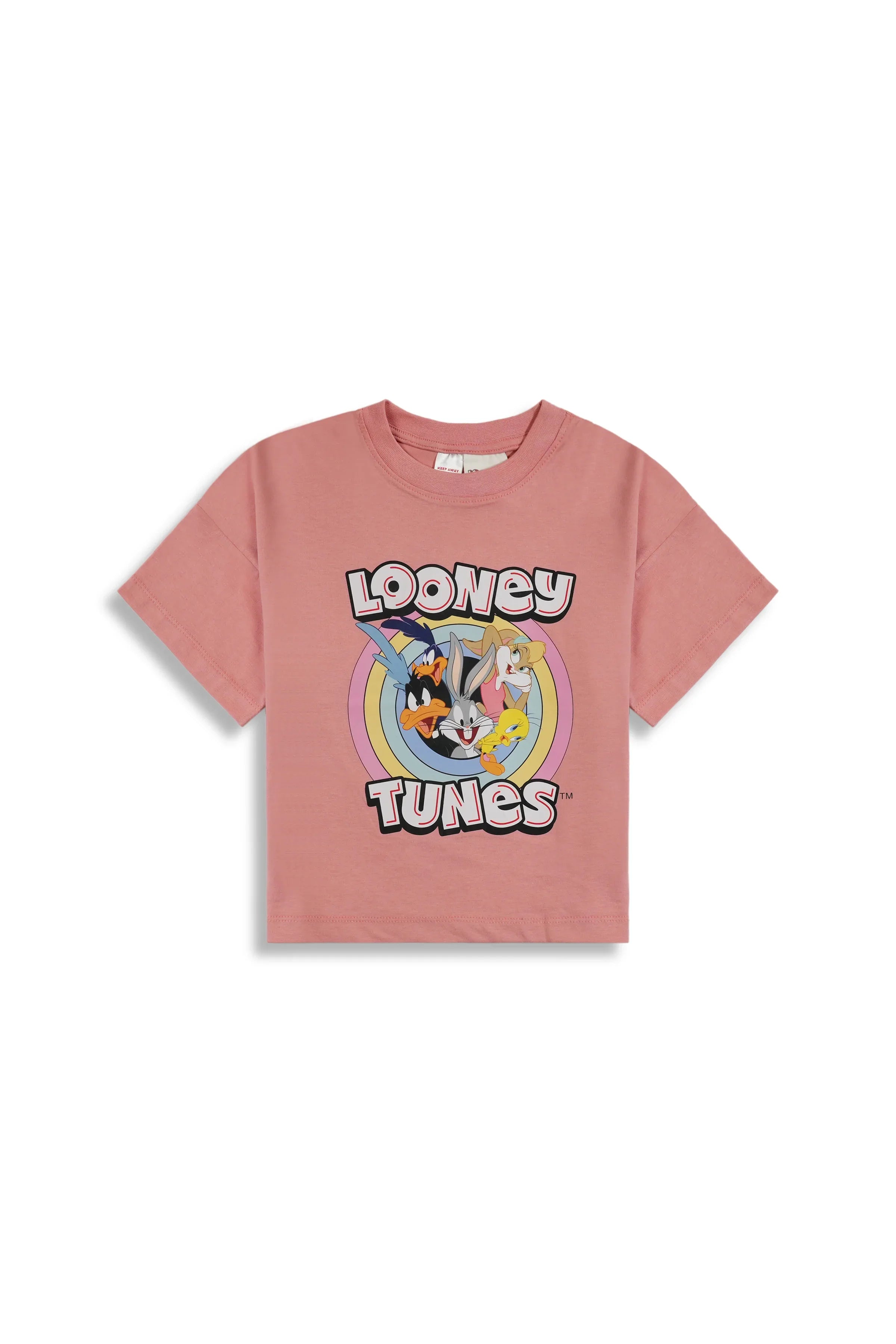 Loony Tunes T-Shirt for Girl- Greyish Pink - MEME