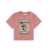 Loony Tunes T-Shirt for Girl- Greyish Pink - MEME