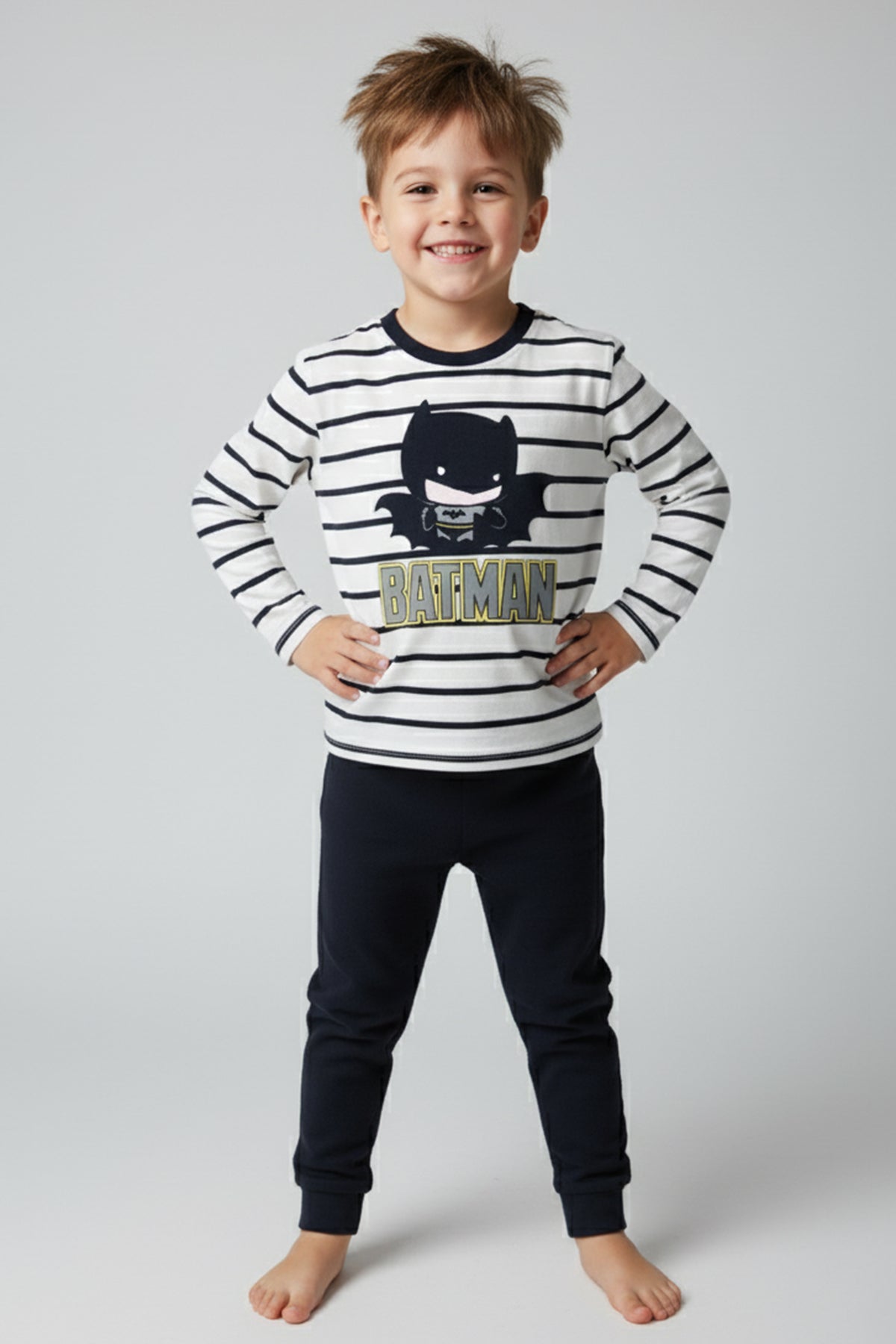Striped Long Sleeve T-Shirt For Baby Boy - White