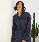 Printed Shirt For Women - Blue - MEME