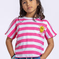 Girls Striped Emoji Tee 