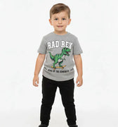 Black baby jogger trousers with elastic waistband and tapered legs on child