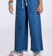 Girls Wide Leg Jeans 