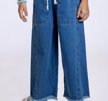 Girls Wide Leg Jeans 