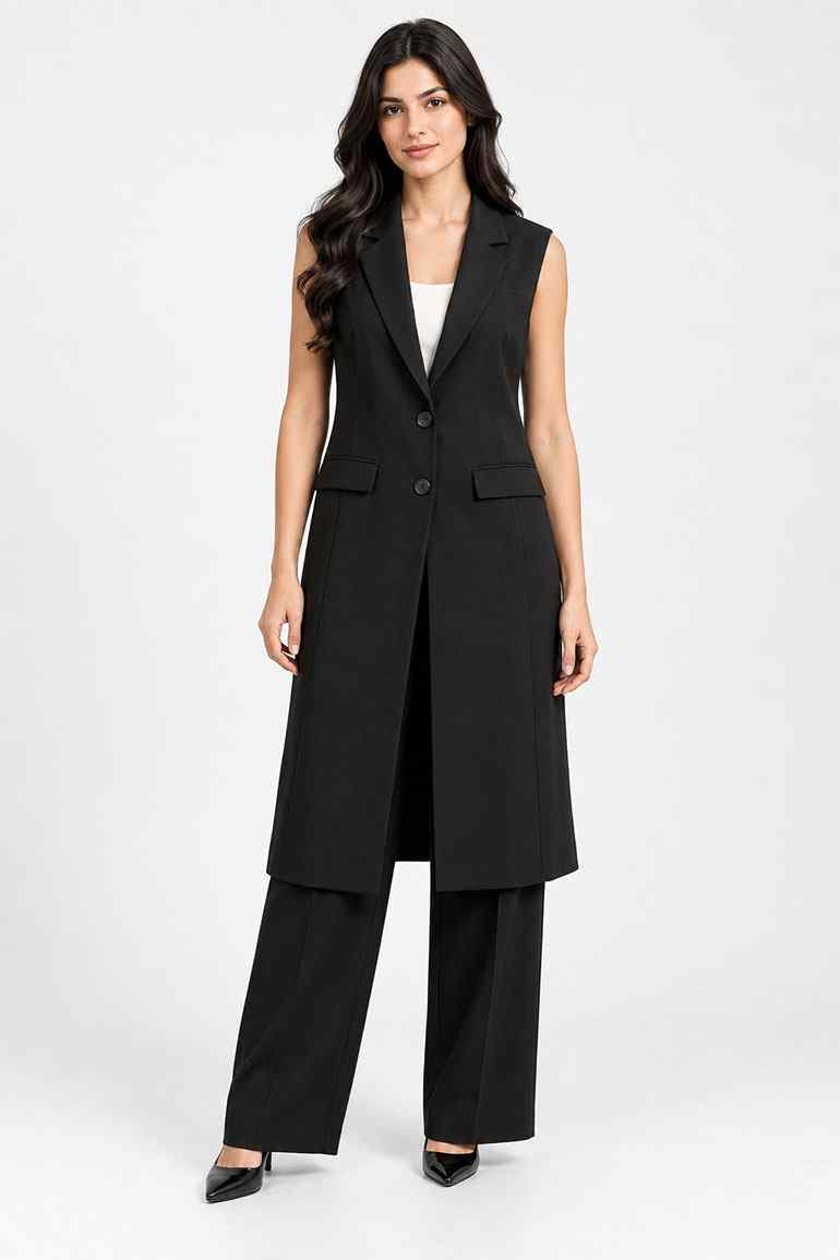 WOMEN LONG WAIST COAT