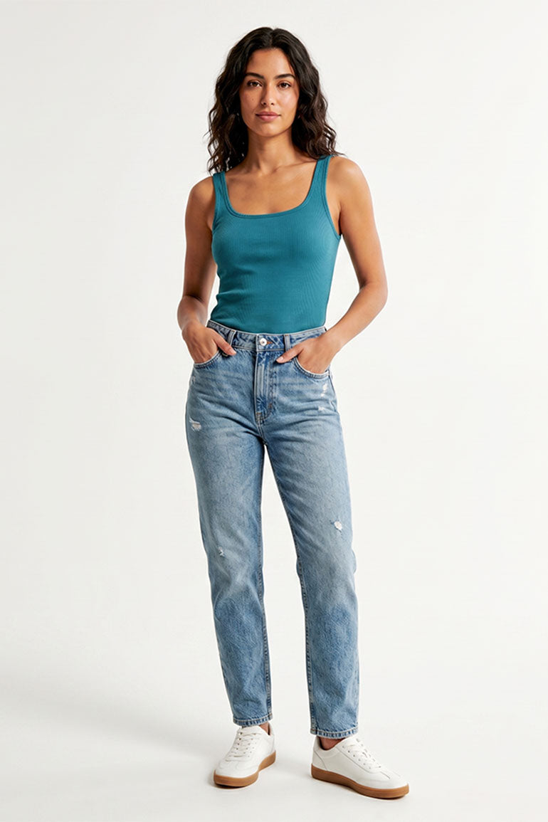 RIBBED TANK TOP FOR WOMEN