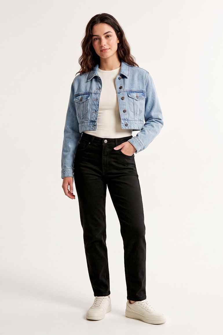 CROPPED DENIM JACKET FOR WOMEN
