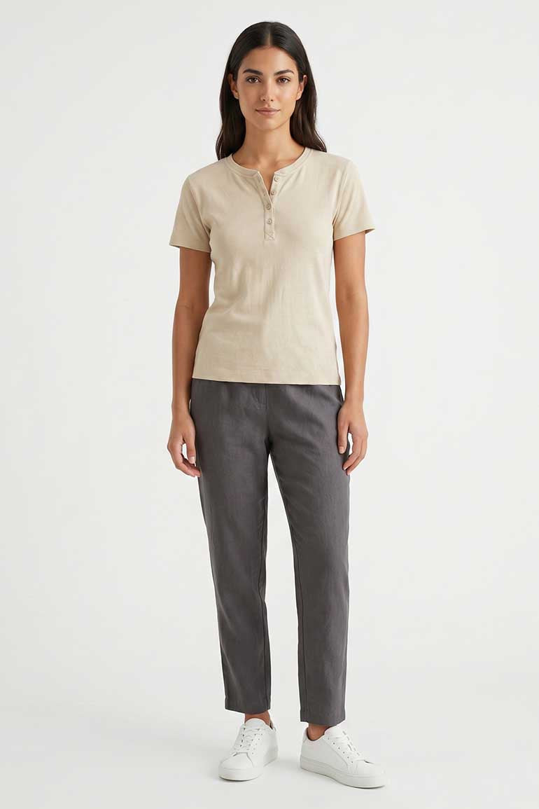 SOLID T-SHIRT FOR WOMEN
