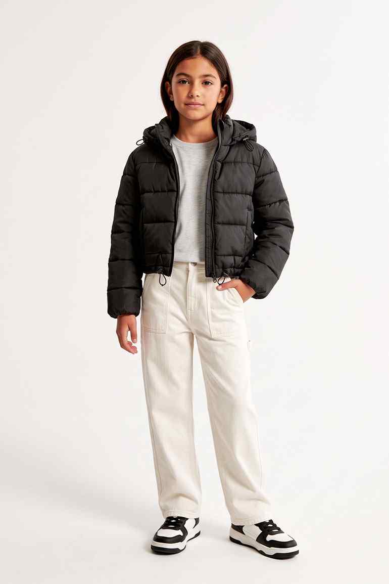QUILTED PUFFER JACKET FOR GIRLS