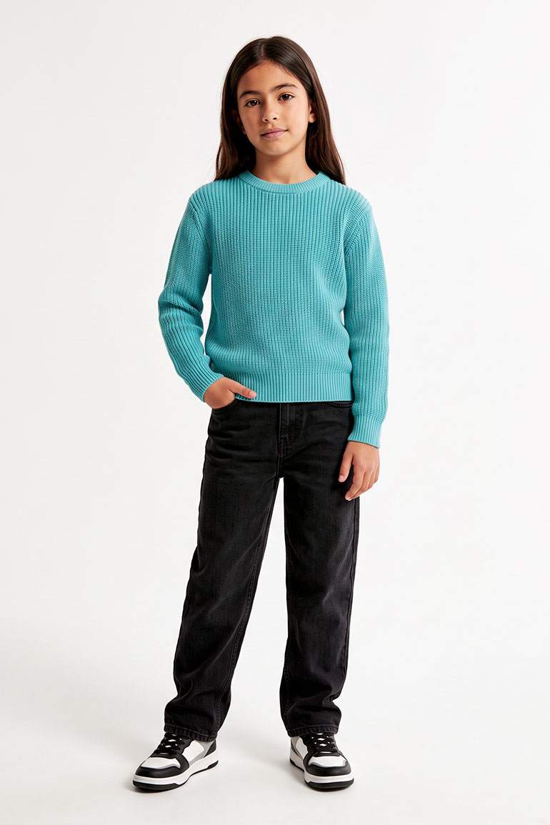 SOLID SWEATER FOR GIRLS