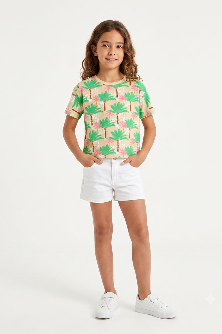 CROPPED GRAPHIC T-SHIRT FOR GIRLS