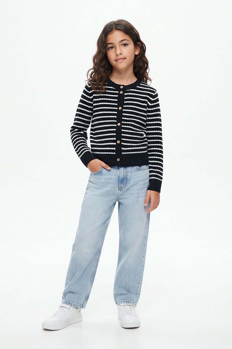 STRIPED CARDIGAN FOR GIRLS