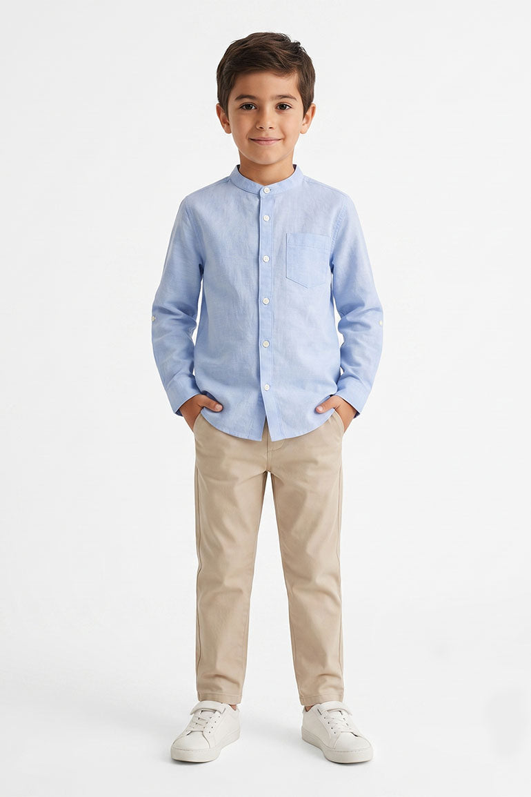 SOLID BUTTON DOWN SHIRT FOR BOYS