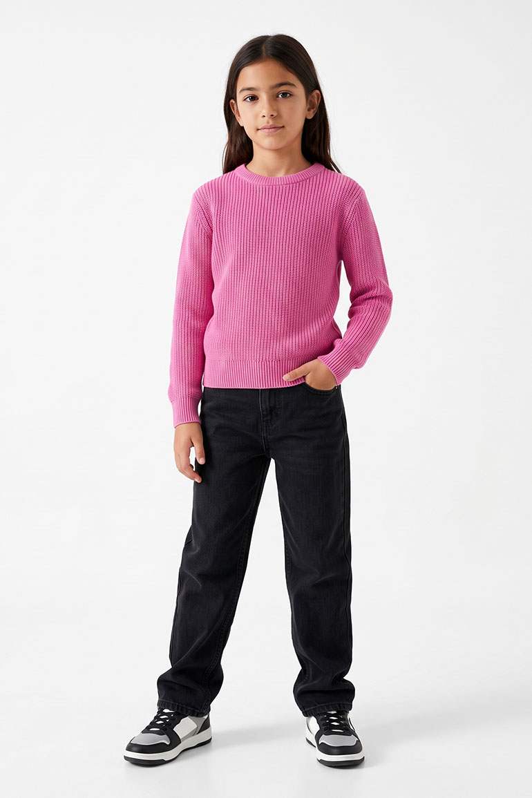 SOLID SWEATER FOR GIRLS