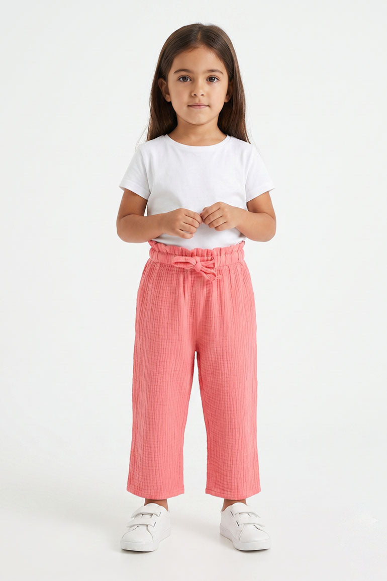ELASTICATED STRAIGHT FIT TROUSERS