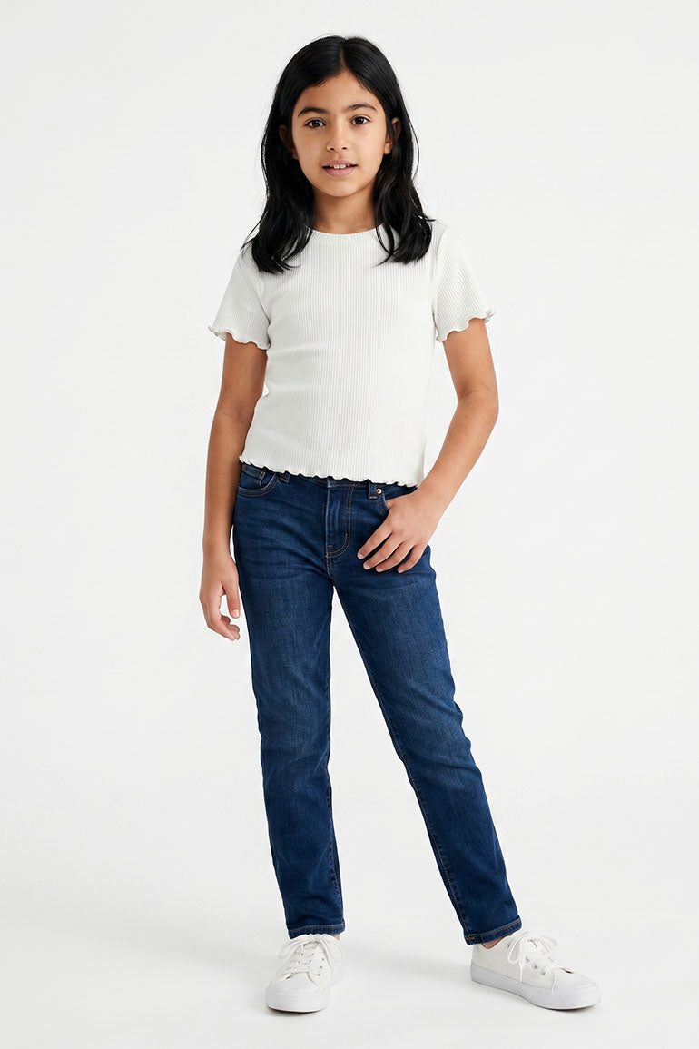 RIBBED T-SHIRT FOR GIRLS