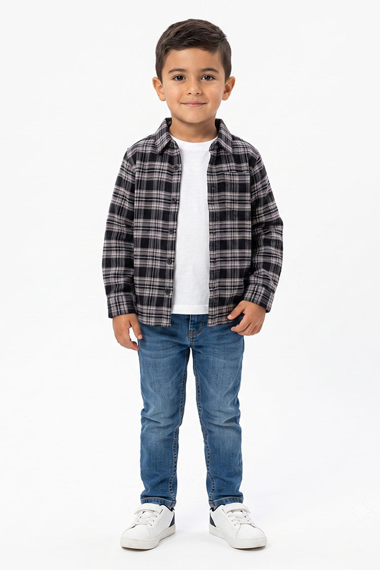 FLANNEL CHECK SHIRT FOR BABY BOYS