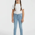 Light Wash Flared Denim Jeans For Girl - Mid Blue - MEME