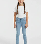 Light Wash Flared Denim Jeans For Girl - Mid Blue - MEME