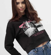 Graphic Sweatshirt For Women - Black - MEME