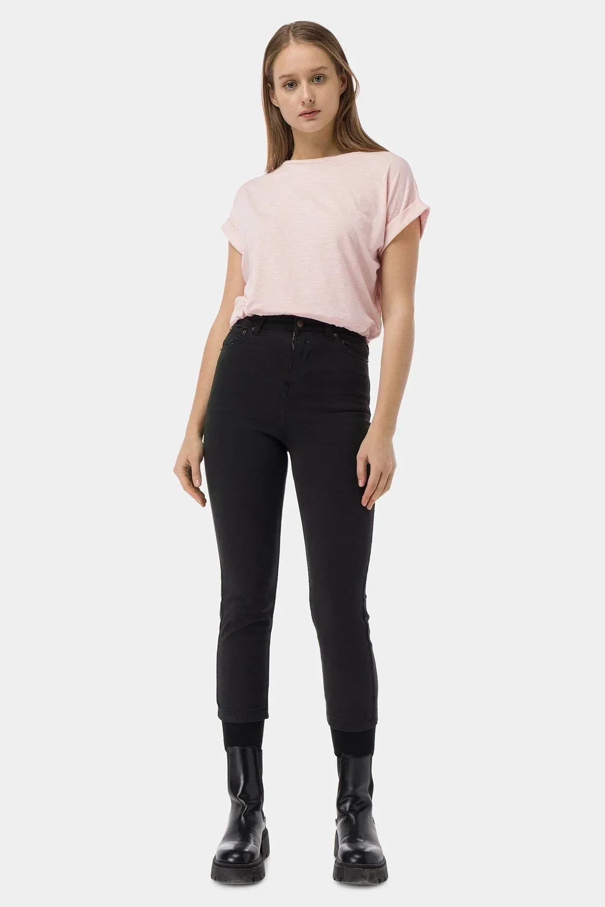 Slim Fit Jeans For Women - Black - MEME