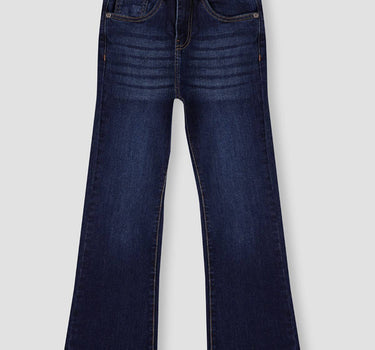 Dark Wash Flared Denim Jeans 