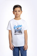 Boy Golden Printed Tshirt