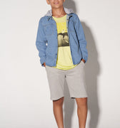 Hooded Denim Shacket 