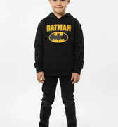 Batman Graphic Hoodie For Kids - Black - MEME