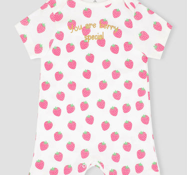 Baby Girl Strawberry Printed Romper 