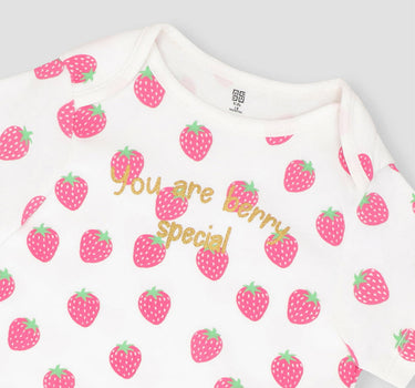 Baby Girl Strawberry Printed Romper 