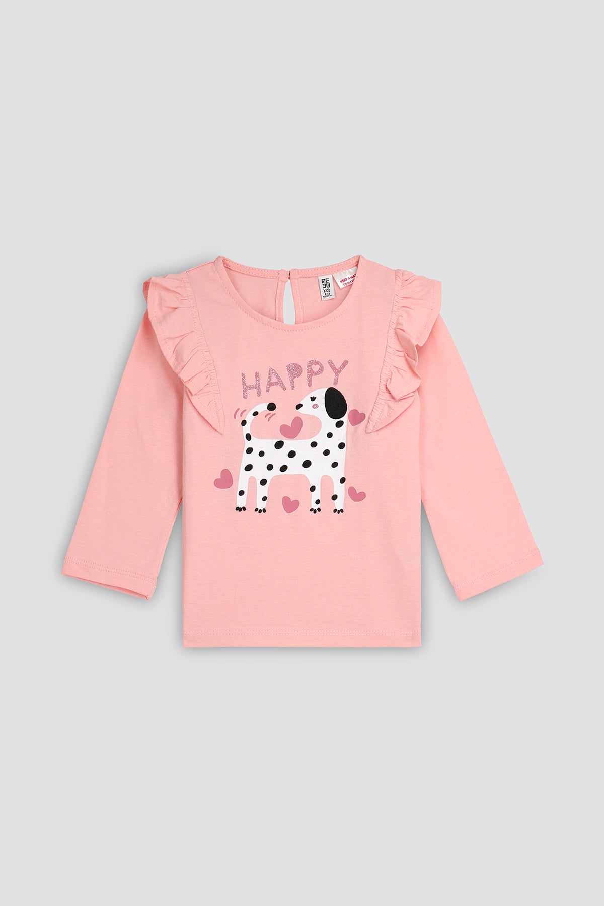 Happy T-Shirt For Baby Girl - PINK