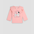 Printed T-Shirt For Baby Girl - PINK Front SIde
