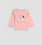 Printed T-Shirt For Baby Girl - PINK Front SIde