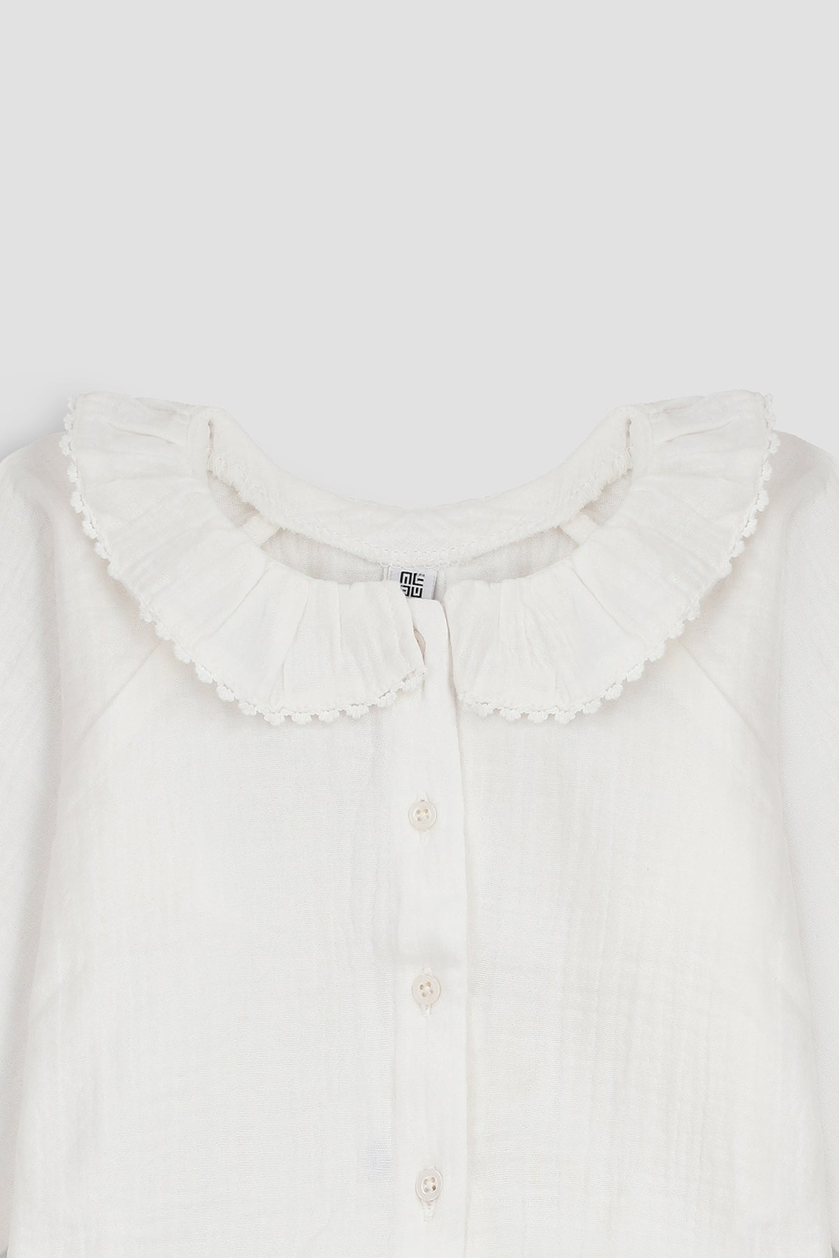 Solid Shirt For Baby Girl - WHITE