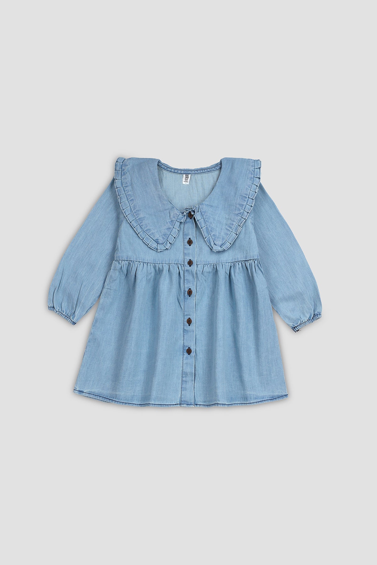 Denim Dress For Baby Girl - LIGHT BLUE