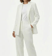 Blazer Co-Ord Set for Women - White - MEME