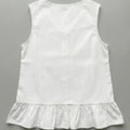 Sleeveless Top For Girls - White - MEME