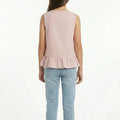 Sleeveless Top For Girls - Light Pink - MEME