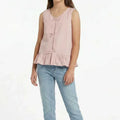 Sleeveless Top For Girls - Light Pink - MEME