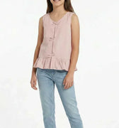 Sleeveless Top For Girls - Light Pink - MEME