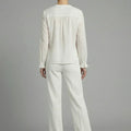 Button-Down Blouse for Women - White - MEME