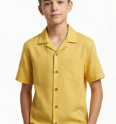 Button-Down Shirt for Boys - Yellow - MEME