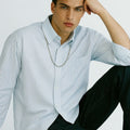 Button Down Shirt For Men - Blue Stripe - MEME