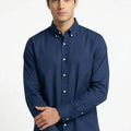 Button-Down Shirt for Men - Navy Blue - MEME