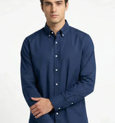 Button-Down Shirt for Men - Navy Blue - MEME