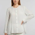 Button-Down Shirt for Women - White - MEME