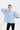 Sleeve Button-Up Shirt for Women - Light Blue - MEME